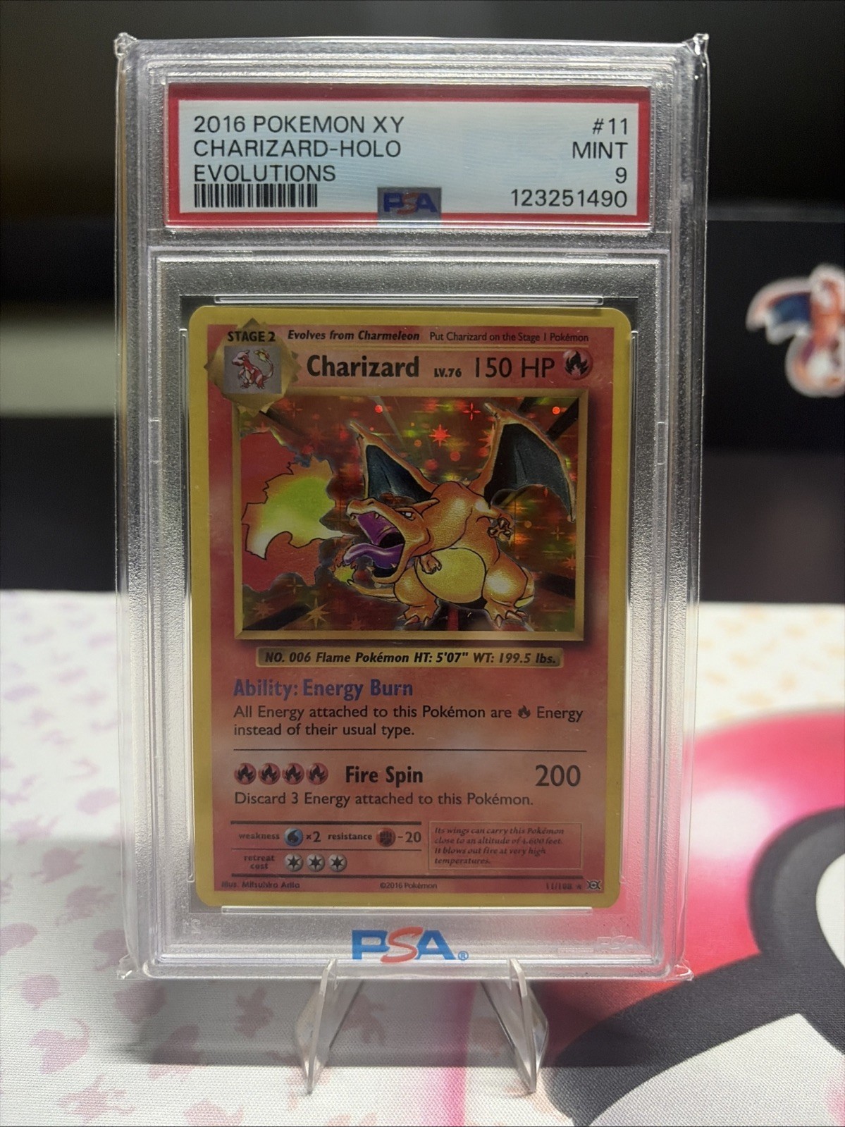 Pokémon TCG XY Evolutions Charizard 11/108 Holo Rare Card PSA 9 Mint