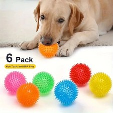 6PCS Dog Toy Set Interactive Squeaky Balls BPA Free Dental Toys for Puppies