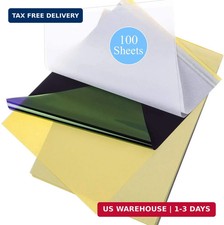 Tattoo Transfer Paper 100PCS, 4 Layers Thermal 8.5 x 11 Inch A4 Size Stencil P
