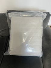 NEXT Baby Blue Grey Cotton Rich Reversible Throw Bedspread 260 x 260cm Superking