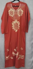 Kashmiri Pheran Embroidered Gown Size Medium Cotton Material
