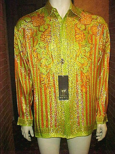 Chemise Homme CREME DE SILK Métallique Soie - Imprimé Animalier - Taille M - Neuf Avec étiquette