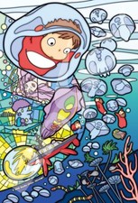 Art Crystal Jigsaw Ponyo on the Cliff The Beginning of the Adventure 126 pieces
