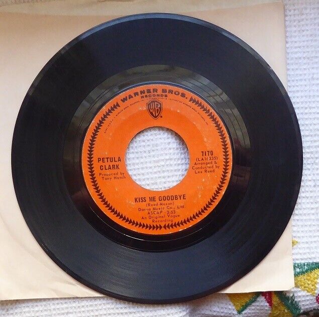 Petula Clark 45 RPM Record-Kiss Me Goodbye
