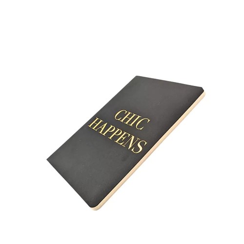 Chic Happens A5 Notebook Regolato - Nero con Lamina Oro, 192 Pagine, NUOVO - Foto 6 di 7