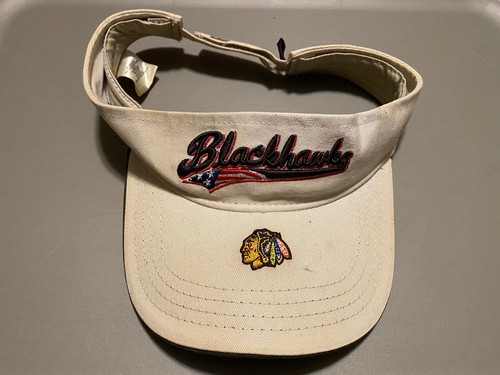 Chicago Blackhawks NHL Hockey American Flag Visor Americana Vintage USED RARE - Picture 2 of 6