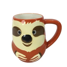 Happy Sloth 3D Figure Mug Gripping Hands Cute Lazy Animal Coffee Mug Cup Clean