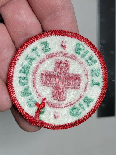 Parche M Vintage Boy & Girl Scouts BSA GSA Estándar de Primeros Auxilios - Imagen 2 de 2