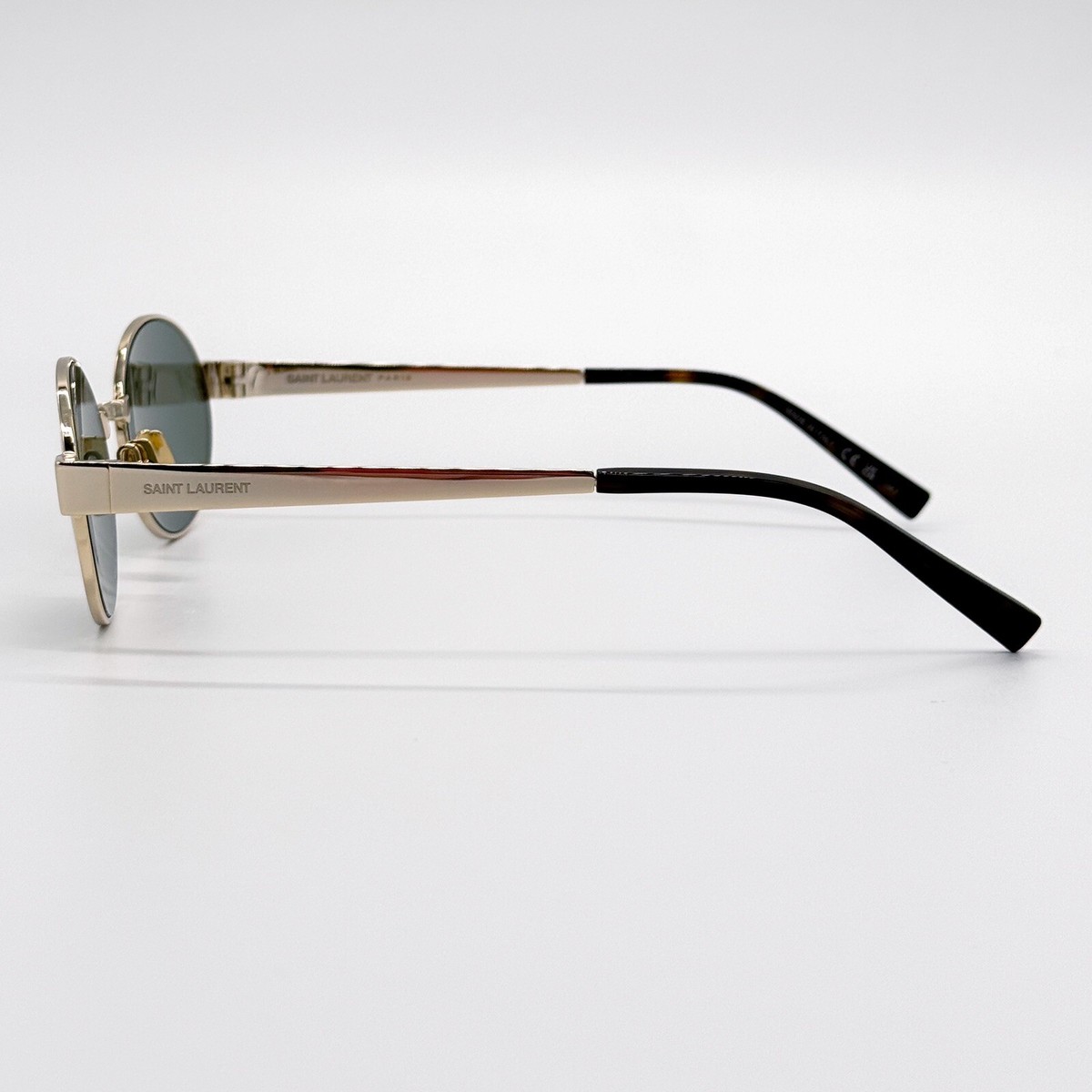 NEW SAINT LAURENT SL692 003 ROUND GREEN GOLD WOMEN