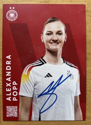 Alexandra Popp AK DFB Frauen Olympia 2024 Autogrammkarte original signiert