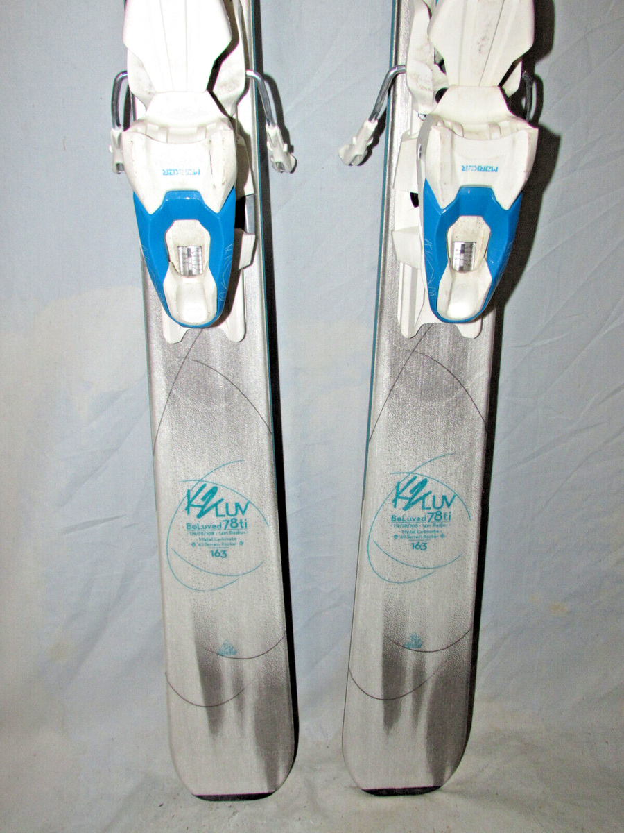 k2 beluved 78 ti skis er3 10 bindings K2 BeLUVed 78 women's all mtn skis 163cm w Marker ER3 10 GW adjustable  bindings~