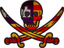 Pirate Sticker Jack Rackham Calico Flag Country Balearic Islands