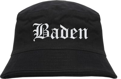 Baden Fischerhut - Altdeutsch - bestickt -  Bucket Hat Anglerhut Hut