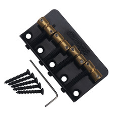 Sillines de latón Wilkinson WBBC Bass Bridge para bajo P/jazz de 4 cuerdas, negro