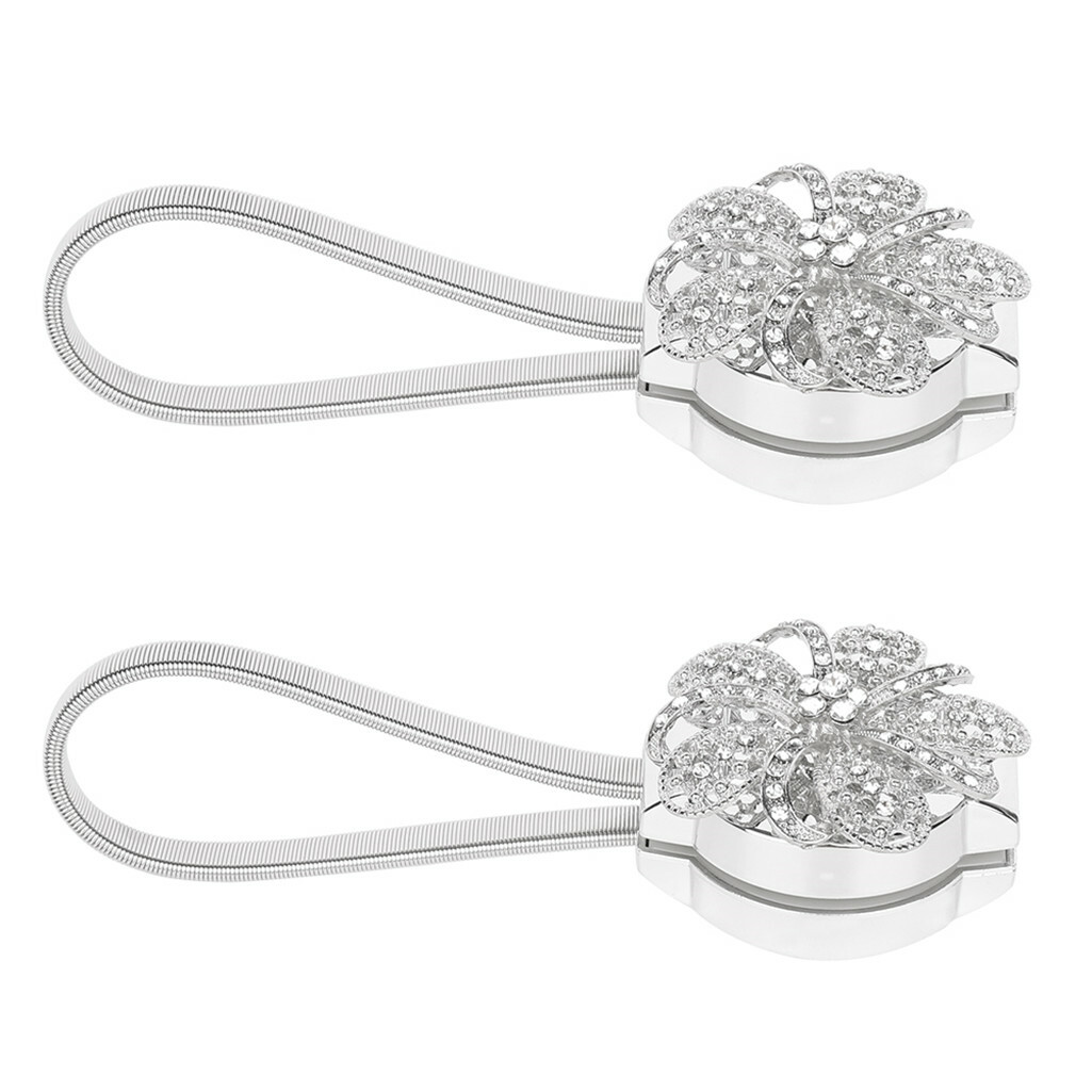Pair Of Curtain Tiebacks Crystal Tie Backs Buckle Clips