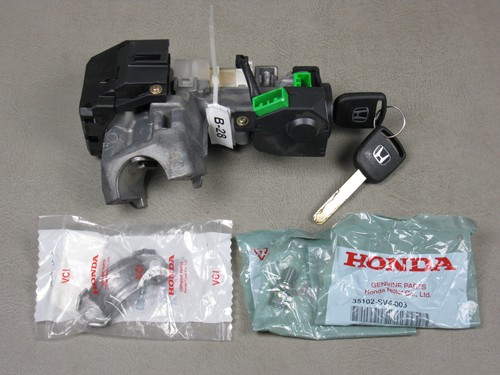 03 04 05 Honda Civic OEM Ignition Switch Cylinder Lock Auto Trans Assembly KEY - Foto 4