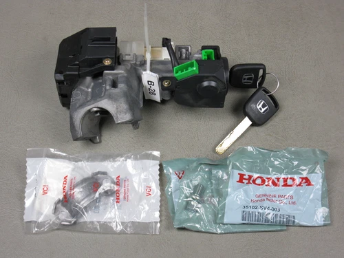 03 04 05 Honda Civic OEM Ignition Switch Cylinder Lock Auto Trans with 2 KEYs