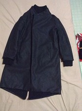 New Women Transit Black Reversible Wool Coat. Size-s. Made In Italy.