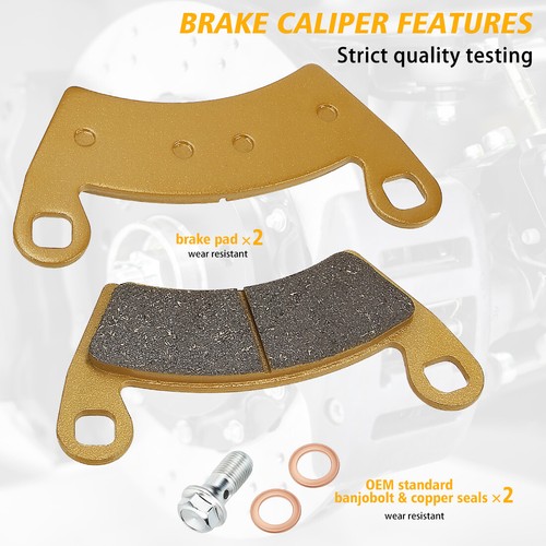 Front Brake Calipers w/ Pads for Polaris Ranger 500 570 700 800 900 902D 1000 XP - Picture 7 of 11
