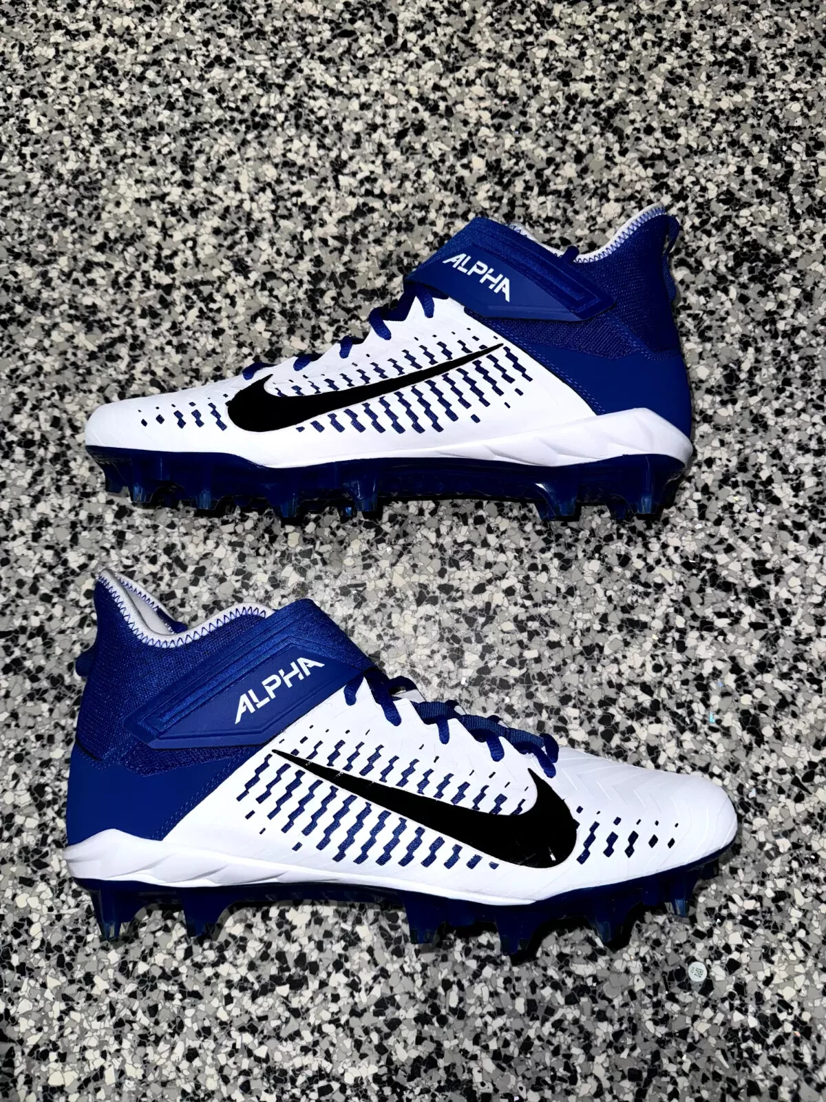 Nike Alpha Menace Pro 2 Mid Football Cleats Size 12-13 Blue/White BV3945-101