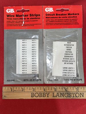 GB Circuit Breaker Markers (42-ALPHA) & Wire Marker Strips (42-040).