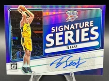 2020-21 Donruss Optic - TJ Leaf Purple Signature Series - OKC Thunder #SS-TJL