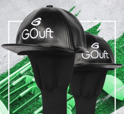 Gouft baseball cap shape Golf Driver cover Black color PU material