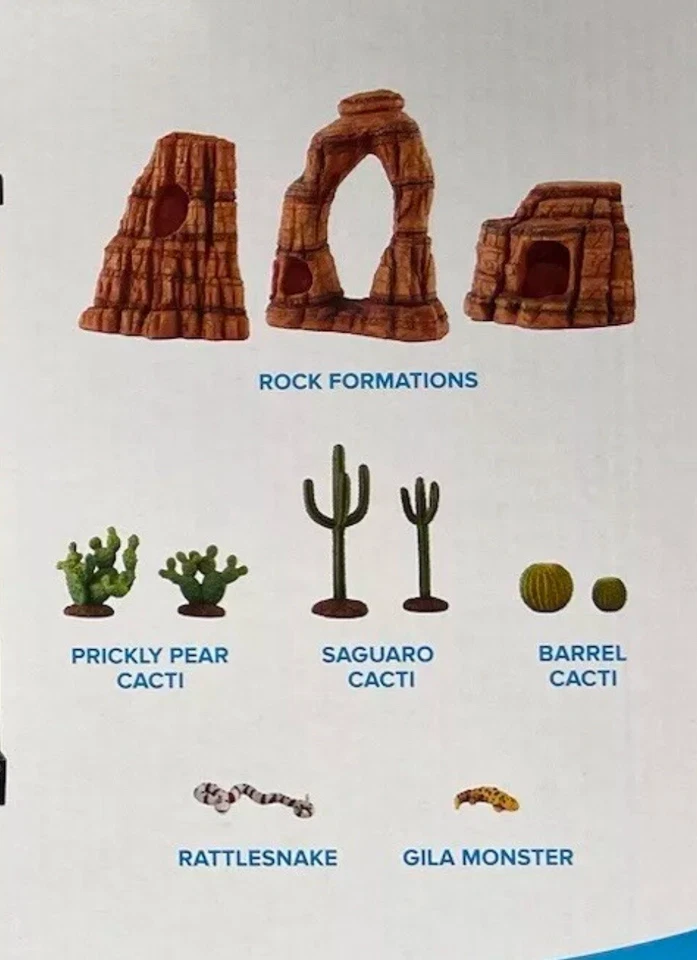 Top Fin Way Out West paquete de decoración de acuario decoración de pecera nuevo en caja Foto 4 de 4