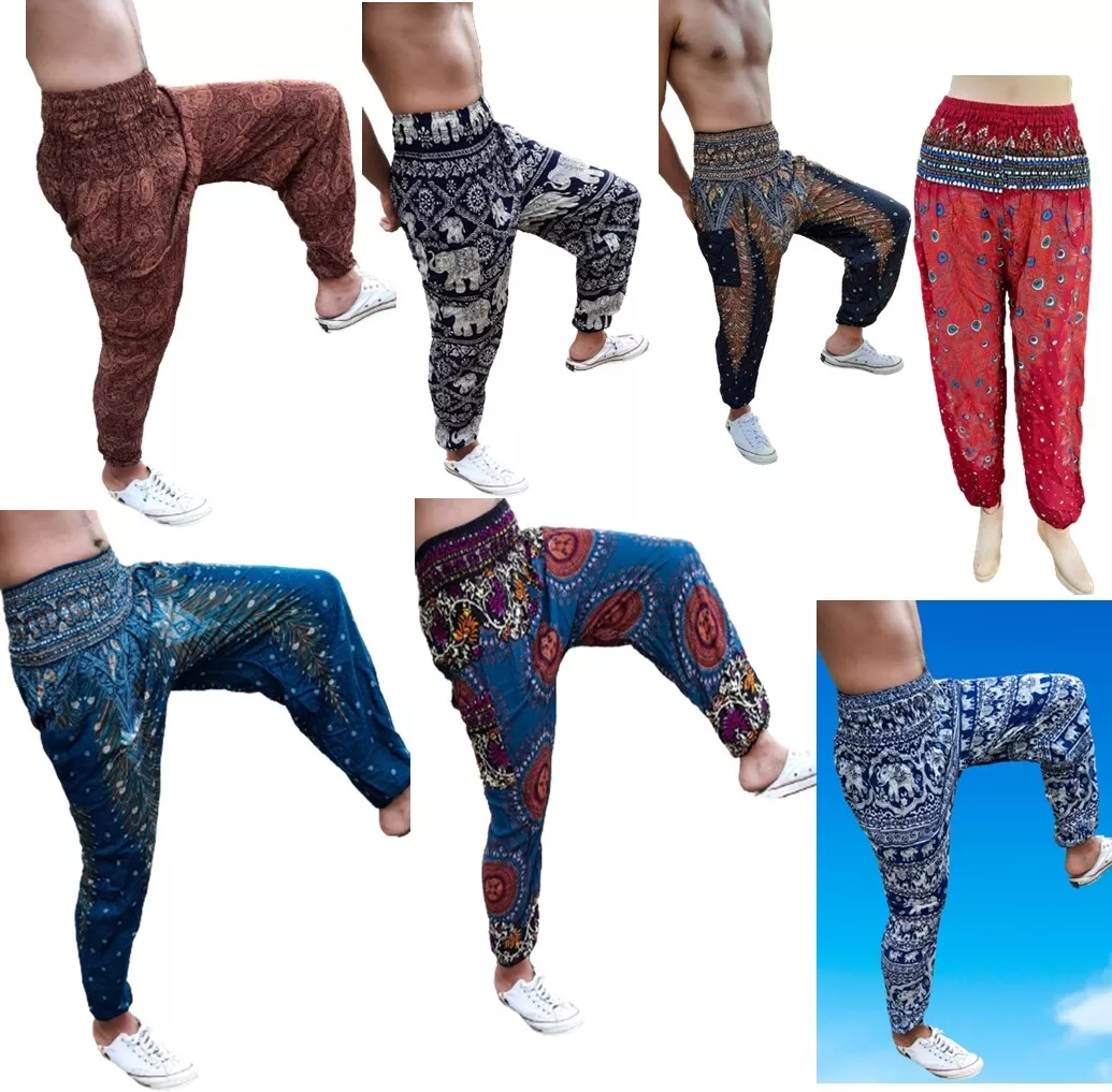 Harem Trousers Yoga Pants Loose Men Women Thai Boho Hippy Beach