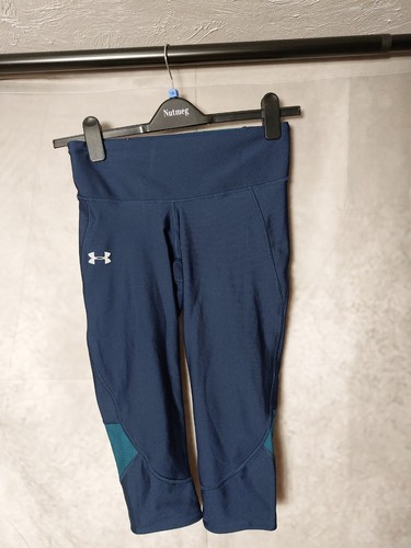 Under Armour Navy Blue Gym/Yoga/Jogging/Running 3/4 Leggings UK Size M - Bild 5 von 6
