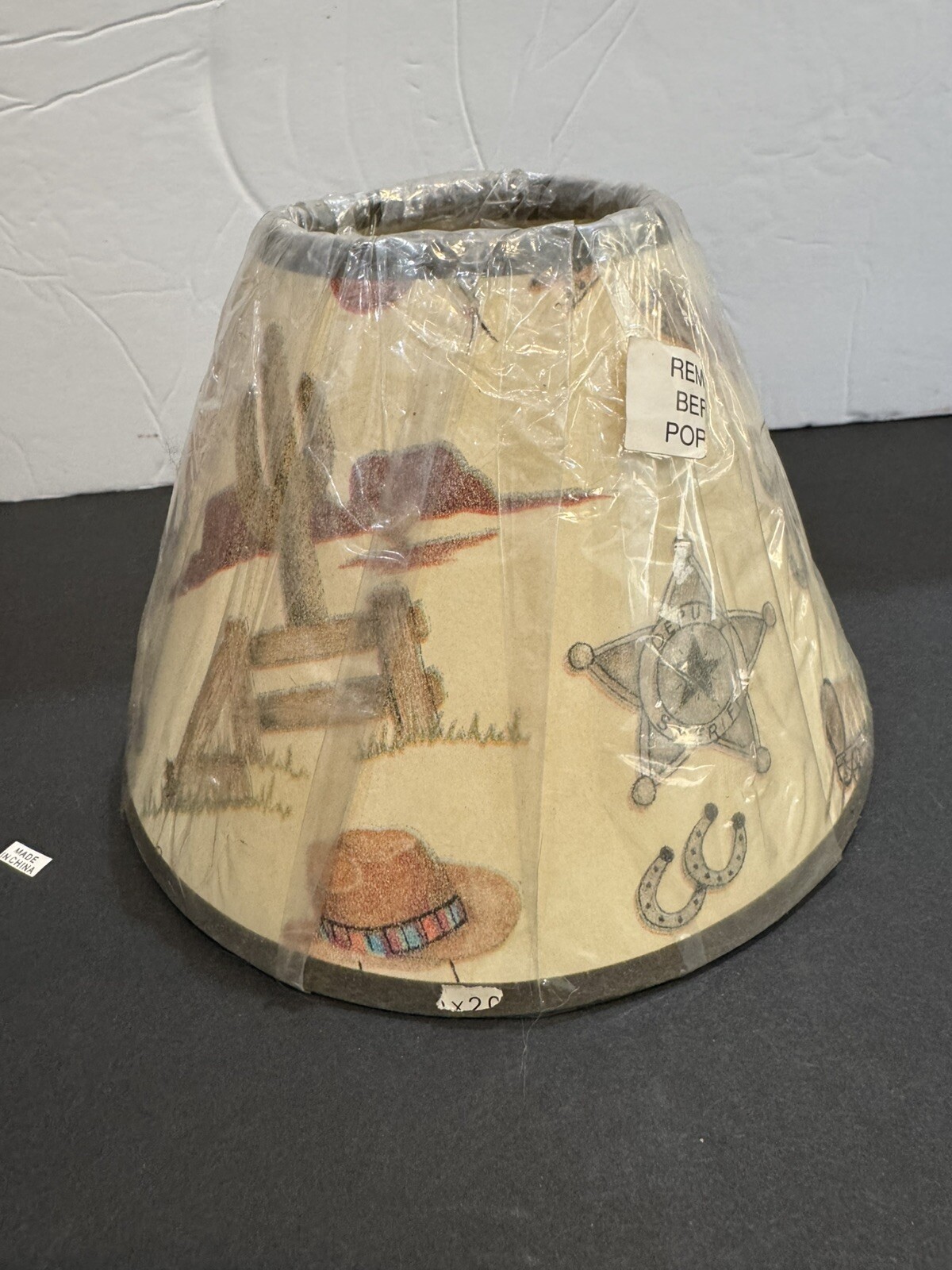 Cowboy Theme Clip On Lamp Shade