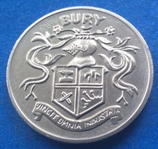 VINTAGE BURY FA CUP CENTENARY ESSO COIN / MEDALS