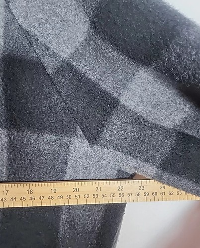 Vtg 70s 80s Swingster Black Grey Check Fleece Jacket SZ L Large USA Made - Picture 4 of 7
