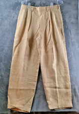 VTG 90s Ralph Lauren Black Label Taupe Wool Stretch Creased Dress Pants Slacks 8