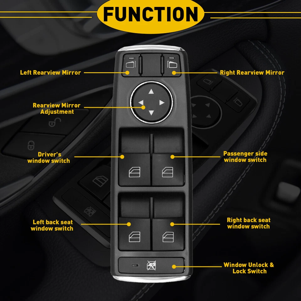 Master Power Window Switch Front Left For W204 W212 C250 C300 E350 Mercedes Benz - Image 3 of 4
