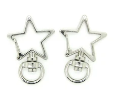 20 pcs DIY Metal Snap Hook Star Lobster Clasp Lanyard Pendant Keyring Keychain