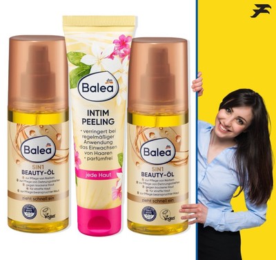 3er Set Balea: 2x Beauty-Öl, 150 ml,  1 x IntimPeeling, 100 ml