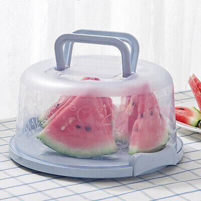 Portable Handheld Round Plastic Cake Storage Box Cupcake Carrier Container NEW