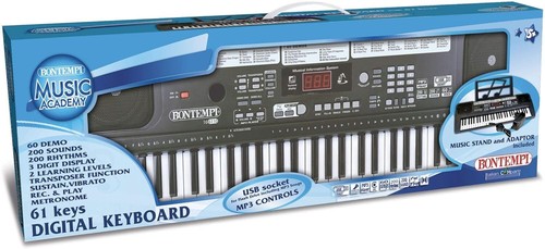 Bontempi Digital Keyboard • 61 Tasten mittlerer Schritt (DO-DO) 16 6110 - Bild 3 von 4