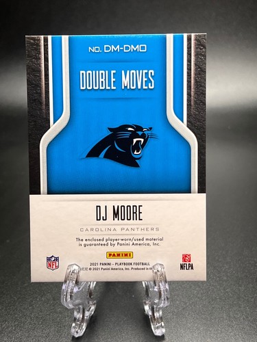 2021 Playbook Double Moves Jerseys Green #6 DJ Moore SP /49 Panthers FREE SHIP - Picture 2 of 2