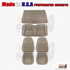 1999 - 2004 Ford Mustang GT Driver Passenger Replacement Leather Seat Cover Tan
