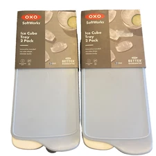 Lot Of 4 OXO Good Grips Ice Cube Trays Softworks Bpa Free Dishwasher Safe