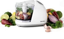 Salter EK2182 Electric Mini Kitchen Fruit and Vegetable Chopper, 150 W, White 