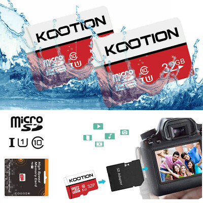 Kootion Ultra Micro SD 32GB 64GB 128GB C10 Memory Card + Adapter SDXC SDHC LOT