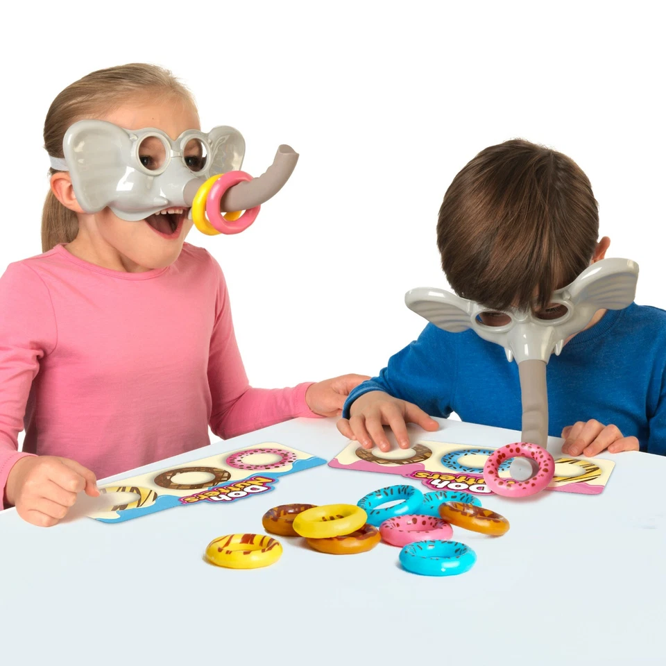 Doh Nutters Game by IDEAL - Elephant Mask Donut-Grab Game, Fun Family Party Toy - Image 3 of 4