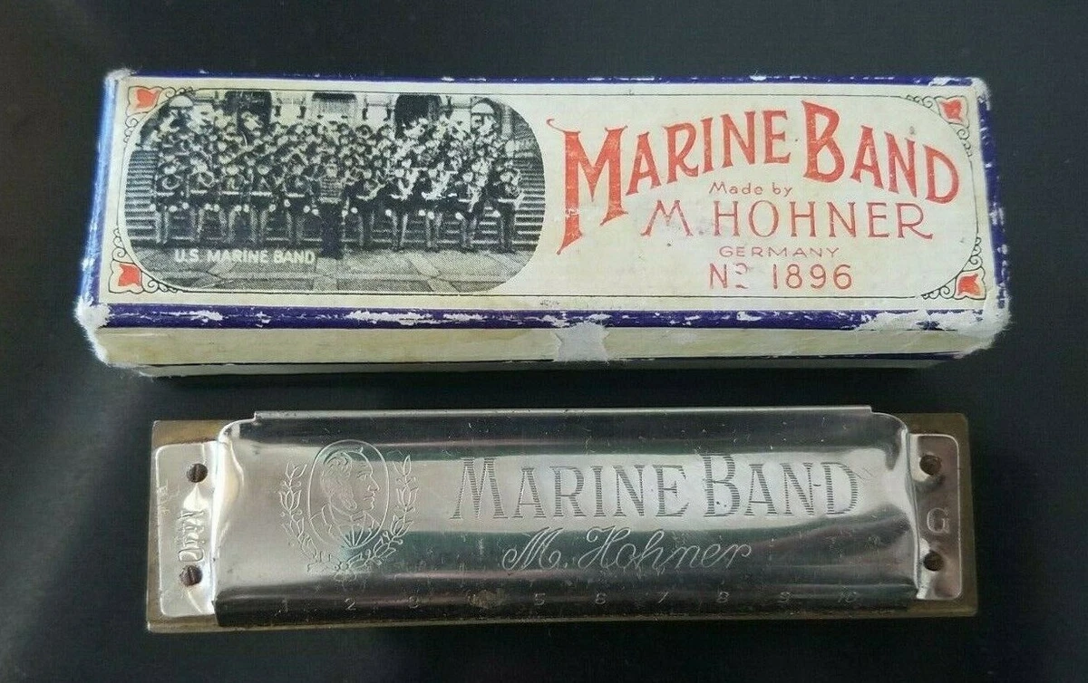 Vintage marine band cheap harmonica no 1896