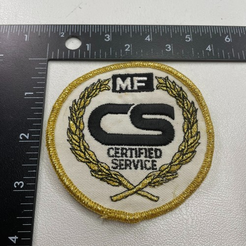 Vintage FARM EQUIPMENT MF CS CERTIFIED SERVICE MASSEY FERGUSON Ad Patch ...