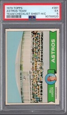1979 Topps #381 Houston ASTROS Team Checklist Sheet H/C PSA 5 EX Tough! POP 2