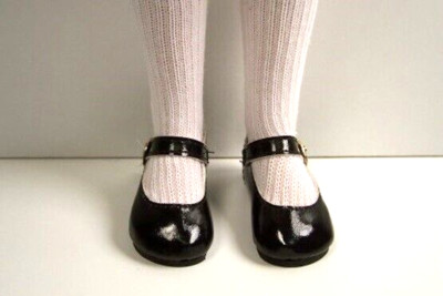 Black Metallic Doll Shoes For 16'' Kish Spring Summer Winter Fall (Debs)