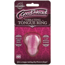 Vibrating Tongue Ring Massager Finger Oral Sex Stimulator Adult Toy Ring Pink